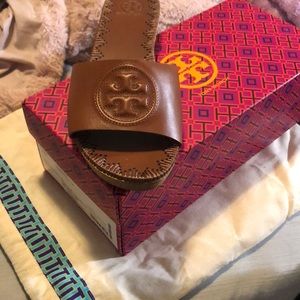 Tory Burch Patty Logo Wedge Sandal- never worn